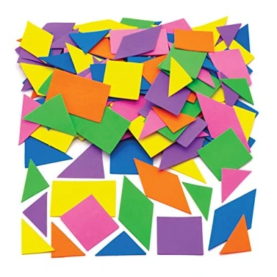Image of Baker Ross AW539 Jumbo Foam Shapes (Pack of 150) Assorted Shape Decorative Shape, Size, colour Perfect for Kids Arts and Crafts Activities