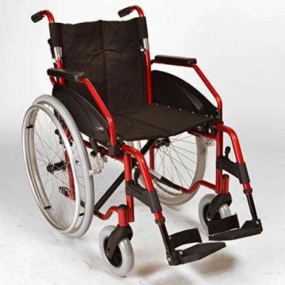 Image of Lightweight folding self propelled wheelchair with quick release wheels and flip up armrests ECSP03