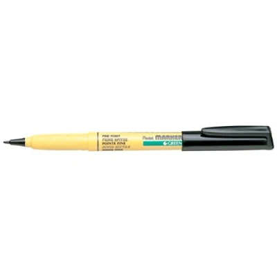 Image of Pentel Fabric Marker, fine Point 0.2mm, Black Ink, 1 Pack of 12 Markers