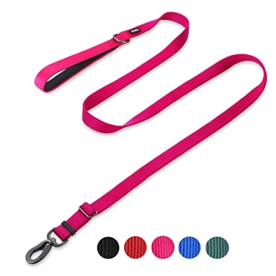 Image of 2019 Adjustable Between 4 Feet and 6 Small Dogs Lead with Heavy Duty Nylon for Walking Training Daily Use Necessary Leash. (Small, Rose Red)