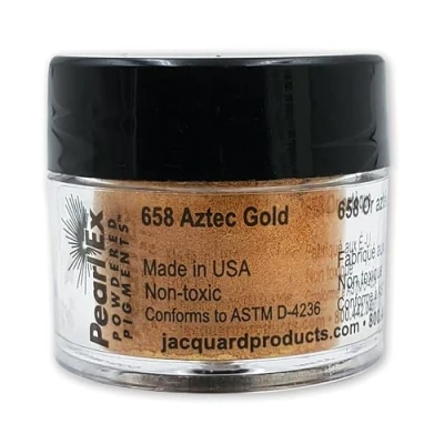 Image of Jacquard Pearl Ex Pigment Powder 3 Grams Aztec Gold Loose Mica for Epoxy Resin, Watercolors, Calligraphy Ink &amp; Clay Resin Color