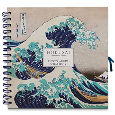 Image of Grupo Erik Hokusai Photo Album Scrapbook 10.2 x inch / 26 cm 40 Pages Hardcover Japanese Gifts Book Personalised Friend The Great Wave Off Kanagawa