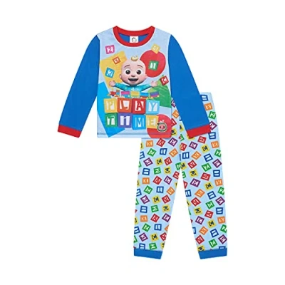 Image of CoComelon Baby Boys Pyjamas Toddler Pjs Ages 9 Months to 5 Years, Official Merchandise (4 Years) Blue