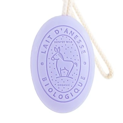 Image of Label Provence Savon de Marseille French Soap on a Rope Made With Fresh Organic Donkey Milk Lavender Fragrance 175 Grams