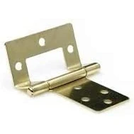 Image of 2X Brass,CRANKED,Flush Hinges 50mm Door Wood Furniture Cupboard Cabinet (2)