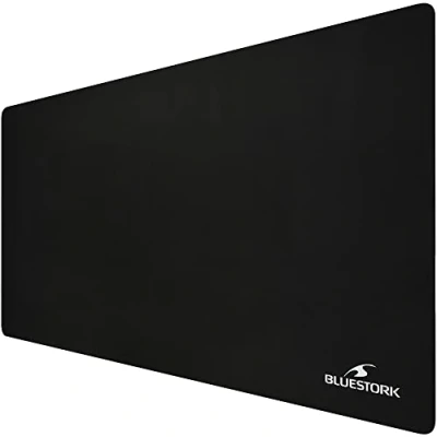 Image of Bluestork XXL Mouse Mat Large Gamer High Precision Optimised Surface Non Slip Rubber Base Extra 900 x 450 3 mm Black