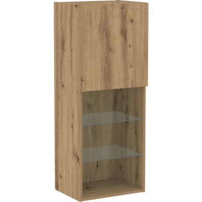 Image of vidaXL TV Cabinet with LED Lights Artisan Oak 40,5x30x102 cm