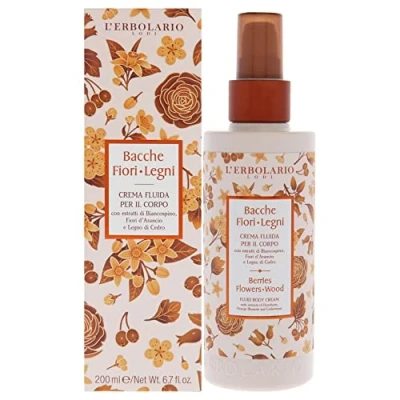 Image of LErbolario Berries Flowers Wood Fluid Body Cream For Unisex 6.7 oz