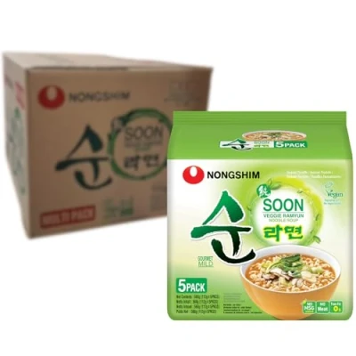 Image of Soon Veggie 112g Instant Noodles Pack of 5 By Nongshim