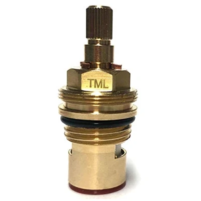 Image of SP3561 28 Spline Ceramic Tap Cartridge Valve BSP 1/2&quot; Supplied with Solid Brass Screw (Clockwise Open)