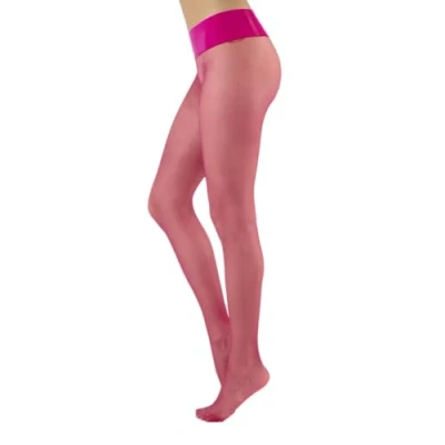 Image of CALZITALY Seamless Sheer Tights, No Seam Pantyhose, Invisible Tights Black, Skin, Blue, Violet, Red, White, Green, Blue 15 DEN S, M, L, XL, XXL Made in Italy (S, Cerice Pink)