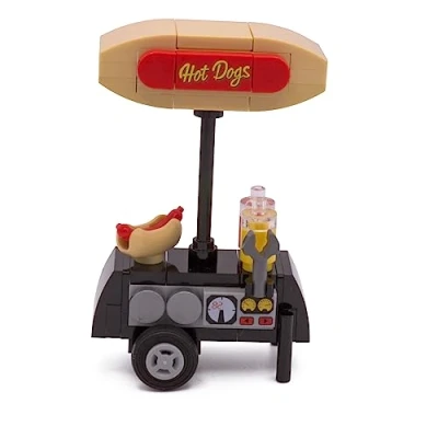 Image of Hot Dog Stand Cart Made with Genuine LEGO parts Instructions Included