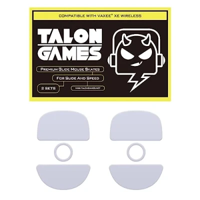 Image of 2Sets of TALONGAMES Rounded Curved Edges Mouse Feet Skates Compatible with VAXEE XE Wireless Gaming Replacement, 0.8mm, Pure PTFE Material Super Smooth Glide Pads