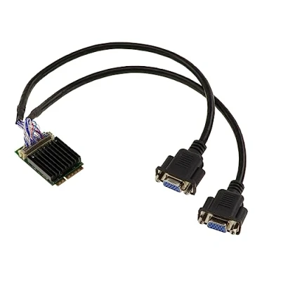 Image of KALEA INFORMATIQUE 2 port VGA 1080p graphics card on mPCIe Full size MiniPCIe with Silicon Motion SM750 Chipset
