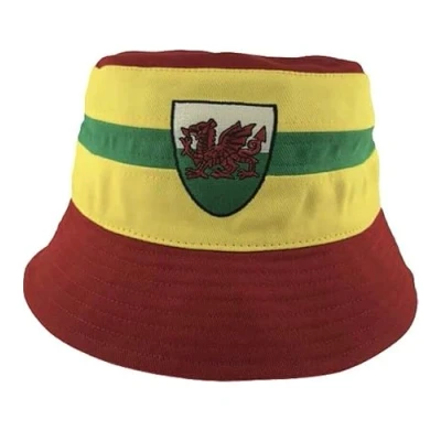 Image of Jokeshop Wales Bucket HAT Welsh Football Yma O HYD Qatar World Cup Adult Hats Gareth Bale