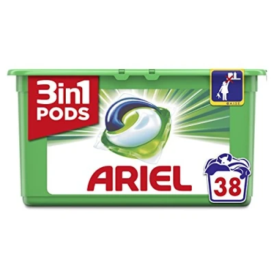 Image of Ariel 3 in 1 Pods Original Detergent Capsules Pack of 3, 38 Washes (Total 114 Washes)