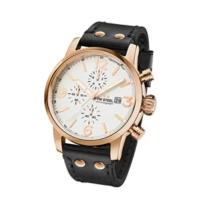 Image of TW Steel Unisex Adult Chronograph Quartz Watch with Leather Strap MS73