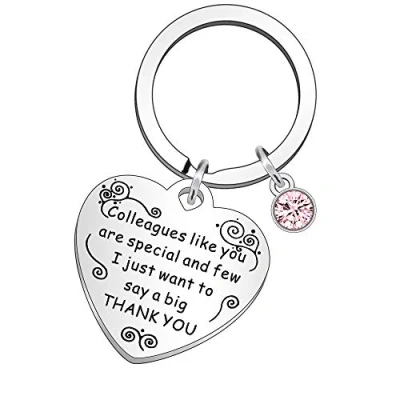 Image of QMVMV Colleague Coworker Friendship Leaving Birthday Christmas Keyring Gifts For Women Keychain Engraved Colleagues Like You Are Special And Few I Just Want To Say A Big Thank