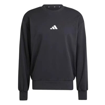 Image of adidas Men&#039;s ESSENTIALS FEELCOZY FRENCH TERRY SWEATSHIRT, black/white, M