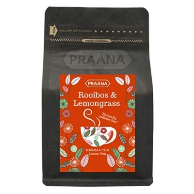 Image of PRAANA TEA Rooibos and Lemongrass Herbal Tea, 100 g