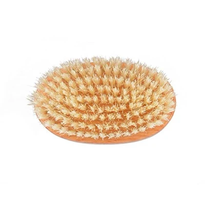 Image of Kent Brushes Extra Large Natural White Bristle Nail Brush Oval Beechwood Handle