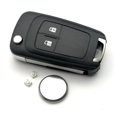 Image of Automobile Locksmith Kit for Vauxhall Opel Insignia Astra Mokka 2 button flip foldable key fob shell switches battery