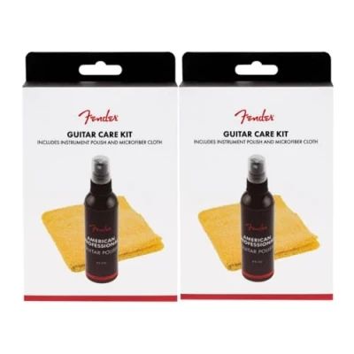 Image of Fender Polish &amp; Shop Cloth Set of 2 with American Professional Guitar (118 ml) and Microfibre