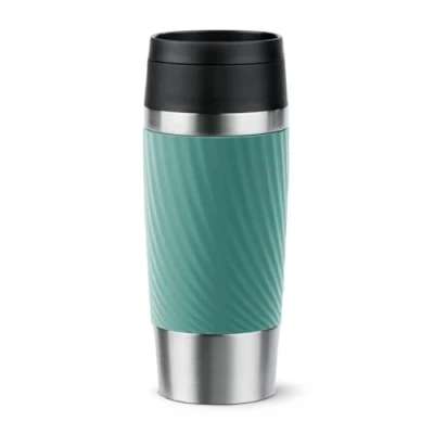 Image of Tefal Travel Mug Classic Twist, Comfort Screw Lid, Quick Press, Soft Touch Sleeve, Ready, Reusable, 100% Leak Proof, Keeps Drinks Cold (8 hrs) and Hot (4 hrs), 360 Drinking, N2024310
