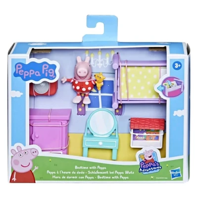 Image of Peppa Pig Nursery Set Preschool Toys Includes Figure and 5 Accessories for Ages 3+
