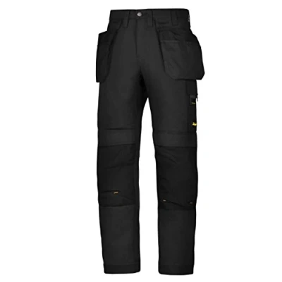 Image of Snickers AllroundWork Work Trousers Holster Pockets Black/Black 160