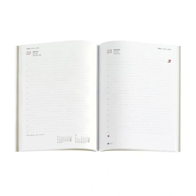 Image of Miquelrius 2024 Annual Diary Refill Cover, Day Page, Plus Size 155 x 213 mm (similar A5), Catalan, Portuguese and English