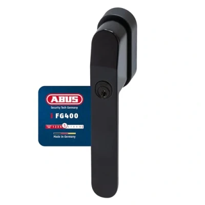 Image of ABUS FG400 BK Lockable Window Handle Black AL0089 Locking Simultaneous