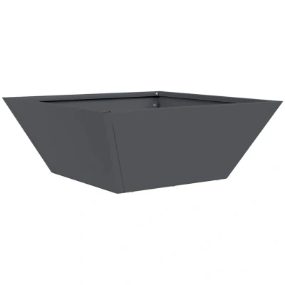Image of vidaXL Plastic Planter Anthracite 40 x 15 cm