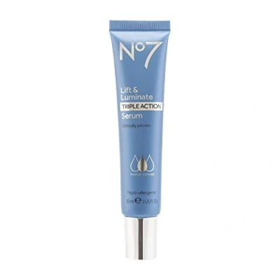 Image of Boots No7 Lift &amp; Luminate Triple Action Serum **30ml*** VISIBLY REDUCES WRINKLES by