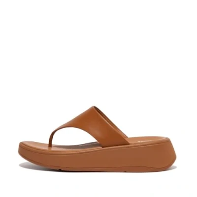 Image of F Mode Leather Platform Toe Post Women&#039;s Sandals