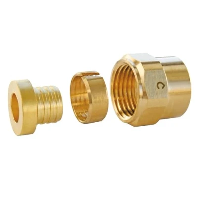 Image of Somatherm for You Compression Straight Connector (Screw) PER Tube Diameter 12 Female Spinning Nut 12/17 (3/8 Inch)