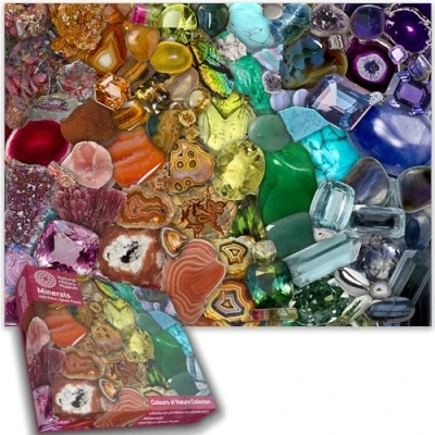 Image of 1000 Piece Jigsaw Puzzle Natural History Museum Minerals For Adults 66 x 50cm