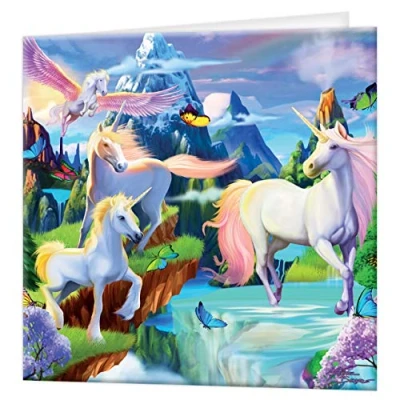 Image of 3D LiveLife Greeting Card Unicorn Bliss from Deluxebase. Lenticular Blank Cards with Envelopes. All Occasion featuring Original Artwork by Michael Searle.