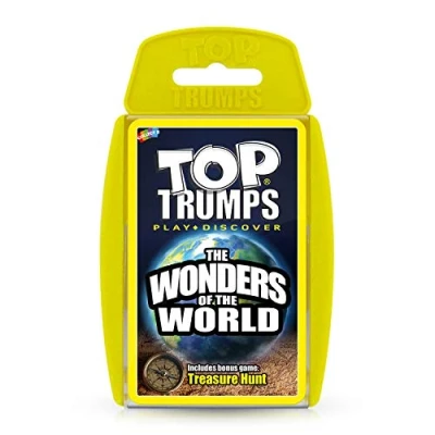 Image of Top Trumps Wonders of the World Classics Card Game, Discover interesting facts in this educational packed game including height Mount Everest, 2 plus players makes a great gift for ages 6