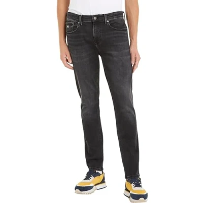 Image of Tommy Jeans Austin Slim fit jeans, Men&#039;s, Size: 34x30, Denim black