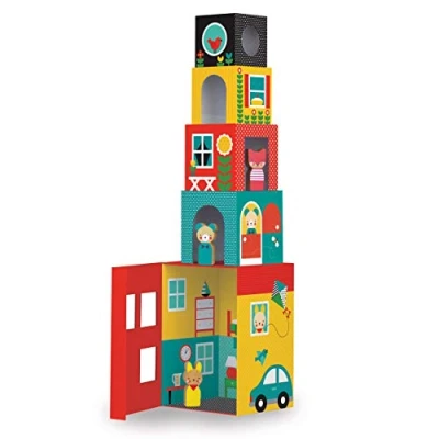 Image of Peek A Boo House Stacking Blocks Play Set