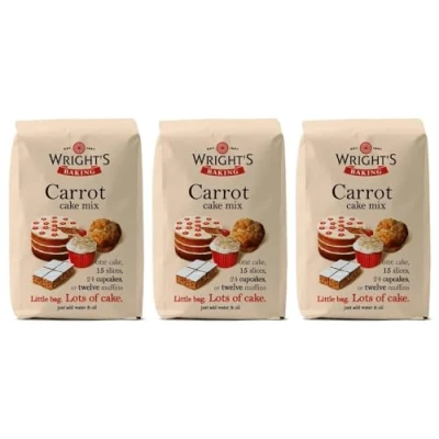 Image of Wright&#039;s Baking Carrot Cake Mix 500g (Pack of 3) Alpine Heights