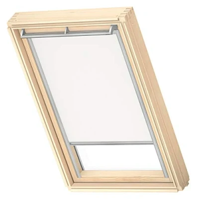 Image of VELUX Original Roof Window Blackout Blind for MK06, White, with Grey Guide Rail