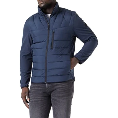 Image of TOM TAILOR Denim Men&#039;s Hybrid Quilted Jacket 1031781, 10668 Sky Captain Blue, L