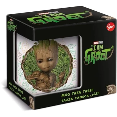 Image of Stor Young Adult Marvel Ceramic Mug in Gift Box Groot 325 ML