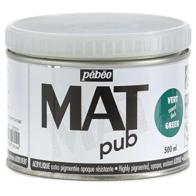 Image of PEBEO Mat Pub, Duck Green, 500ml