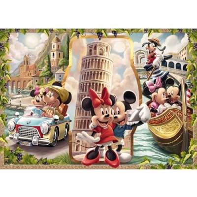 Image of Ravensburger Puzzle 2D 1000 elementów: Wakacje Miki i Mini, Nowy design