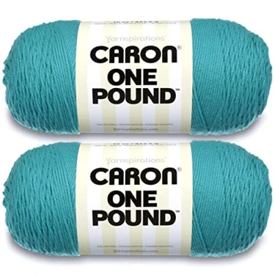 Image of Caron One Pound Aqua Yarn 2 Pack of 454g/16oz Acrylic 4 Medium (Worsted) 812 Yards Knitting, Crocheting &amp; Crafts