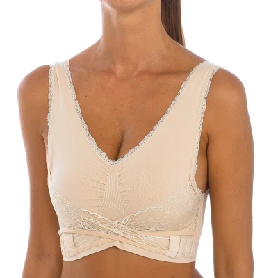 Image of Intimidea Womens Padded Push up Bra Beige Size Small/Medium