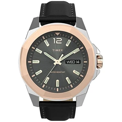 Image of Timex Essex Avenue Mens Black Watch TW2V43000 Leather (archived) One Size